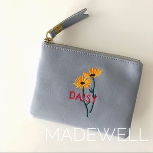 Daisy Embroidered Leather Pouch Wallet:  Madewell